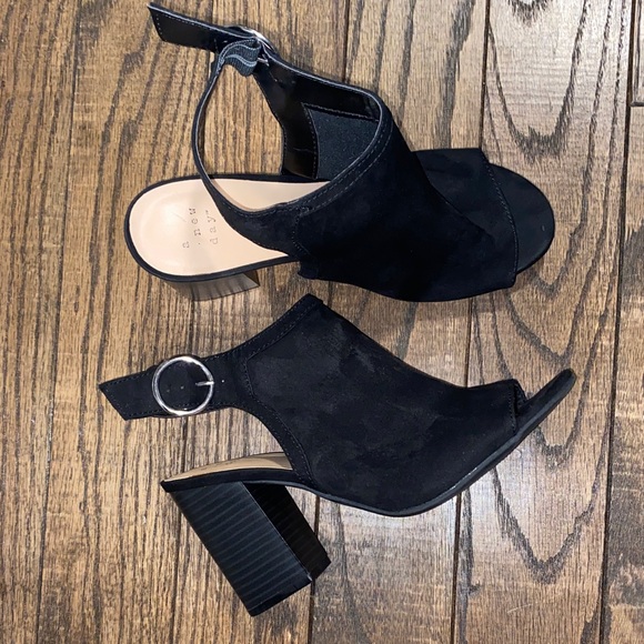 a new day Shoes - A New Day Chunky Slingback Peep-Toe Heels (Size 7.5)